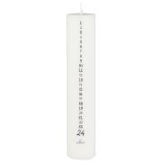 Christmas candle 1-24 white w/dark grey numbers