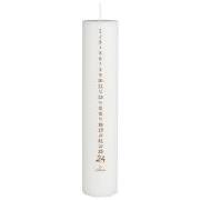 Christmas candle 1-24 white w/brown numbers