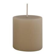 Pillar candle light brown Ø:6 H:7