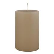 Pillar candle light brown Ø:6 H:10