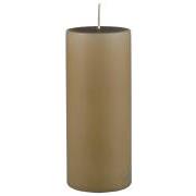 Pillar candle golden brown Ø:6 H:15