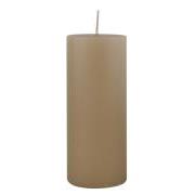 Pillar candle light brown Ø:6 H:15