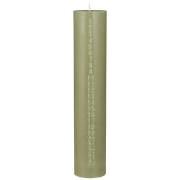 Christmas candle 1-24 w/embossed numbers dusty green stearin Nordic Swan Eco-label