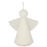 Angel candle grooved white paraffin