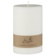 Church candle rustic white stearin Nordic Swan Eco-label