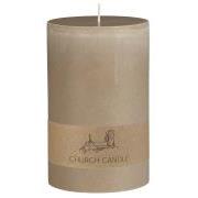 Church candle rustic linen stearin Nordic Swan Eco-label