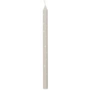 Taper candle w/snow crystals stearin Nordic Swan Eco-label