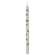 Taper candle w/spruce twigs stearin Nordic Swan Eco-label