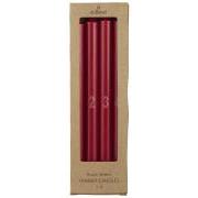Advent candle 1-4 Box w/4 candles w/embossed numbers red stearin Nordic Swan Eco-label