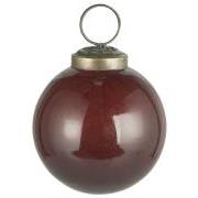 Christmas ornament pebbled glass coral almond