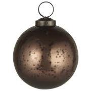 Christmas ornament pebbled glass rustic brown poor man’s silver