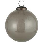 Christmas ornament pebbled glass grey