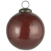Christmas ornament pebbled glass coral almond