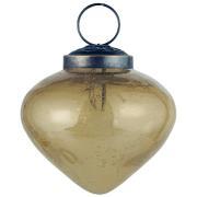 Christmas ornament pebbled glass onion-shaped honey