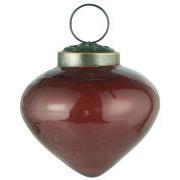 Christmas ornament pebbled glass onion shaped coral almond