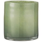Flower pot Venecia solid coloured green glass
