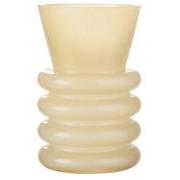 Vase w/rings Vicenza solid coloured yellow glass