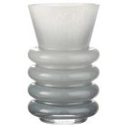 Vase w/rings Vicenza solid coloured light blue glass