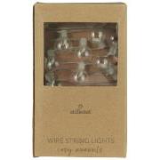 Wire string lights 20 bulbs f/indoor w/timer 6/18 soft chain