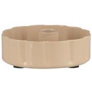 Candle holder f/1.3 cm candle wavy edge Coral Sands