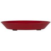 Candle tray red Ø:7 cm inside