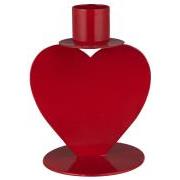 Candle holder f/2.2 cm candle heart on base