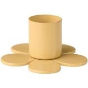 Stage t/2,2 cm lys blomsterformet cafe cream