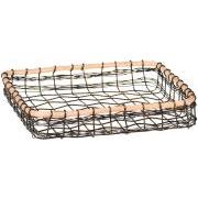 Servietholder m/bambuskant kvadratisk passer t/16,5x16,5 cm serviet