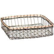 Servietholder m/bambuskant kvadratisk passer t/20x20 cm serviet