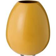 Vase blød oval form mustard