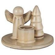 Candle holder f/2.2 cm candle angel and tree