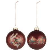 Christmas ornament 2 asstd parrot motifs and glitter