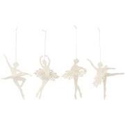 Papirklip ballerina m/snekrystal-tutu 4 ass