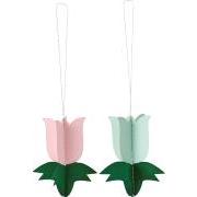 Papirklip tulipaner 2 ass farver