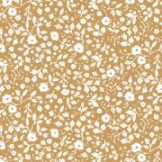 Kaffeserviet 12,5x12,5 cm mustard m/blomster 20 stk/pk