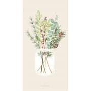 Serviet 10x20 cm julebuket i glaskrukke 16 stk/pk