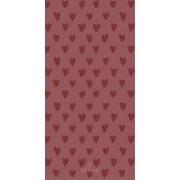 Serviet 10x20 cm desert rose m/røde hjerter 16 stk/pk