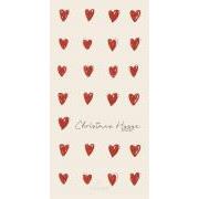 Serviet 10x20 cm hjerter og Christmas Hygge 16 stk/pk