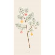 Serviet 10x20 cm gren m/julepynt 16 stk/pk