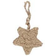Star for hanging crocheted jute
