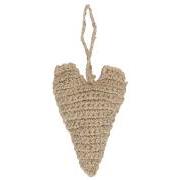 Heart for hanging small crocheted jute